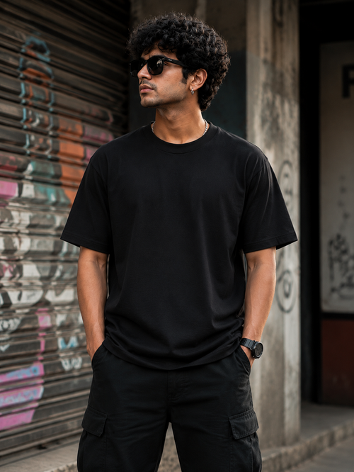 Aham Brahmasmi Back Print Oversized T-Shirt | Premium 240 GSM Spiritual Streetwear