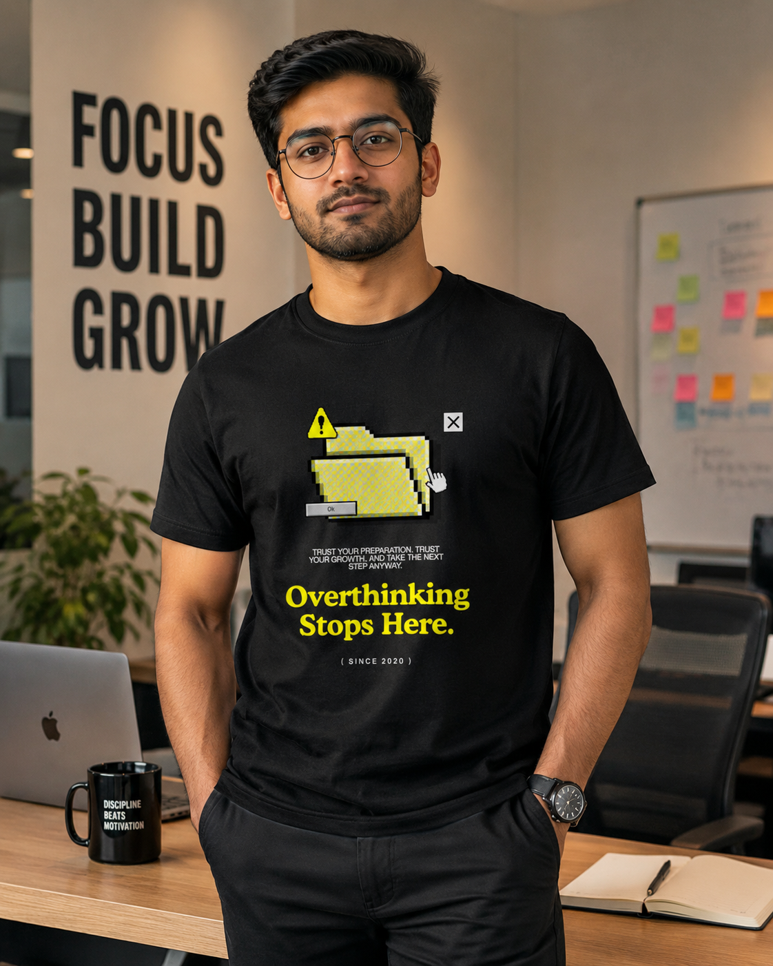 Overthinking Stops Here T-Shirt | Mindset & Motivation Graphic Tee