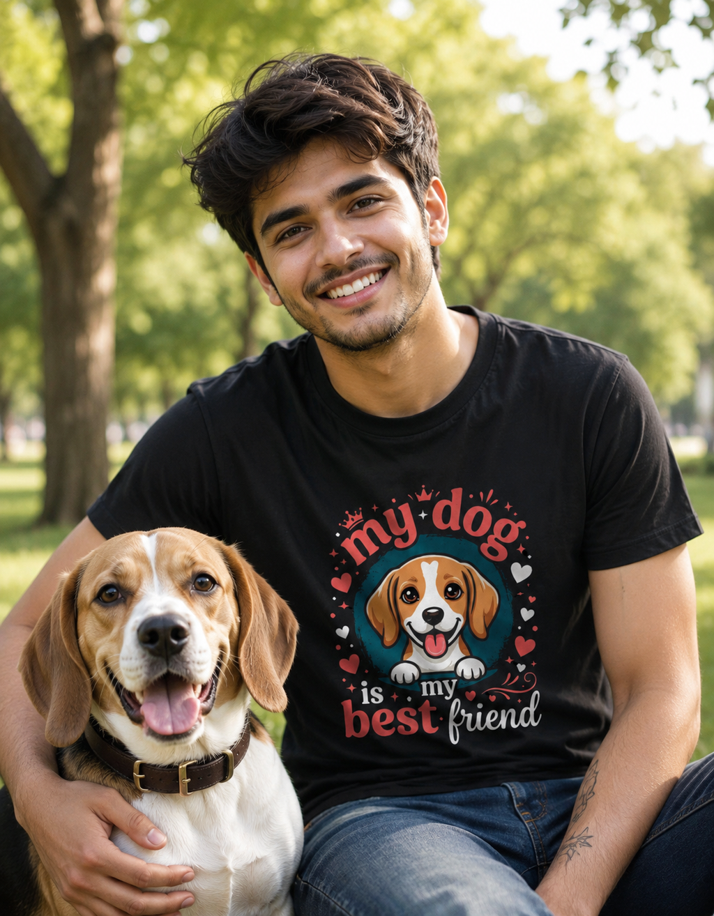 My Dog Is My Best Friend T-Shirt | Cute Dog Lover Graphic Tee