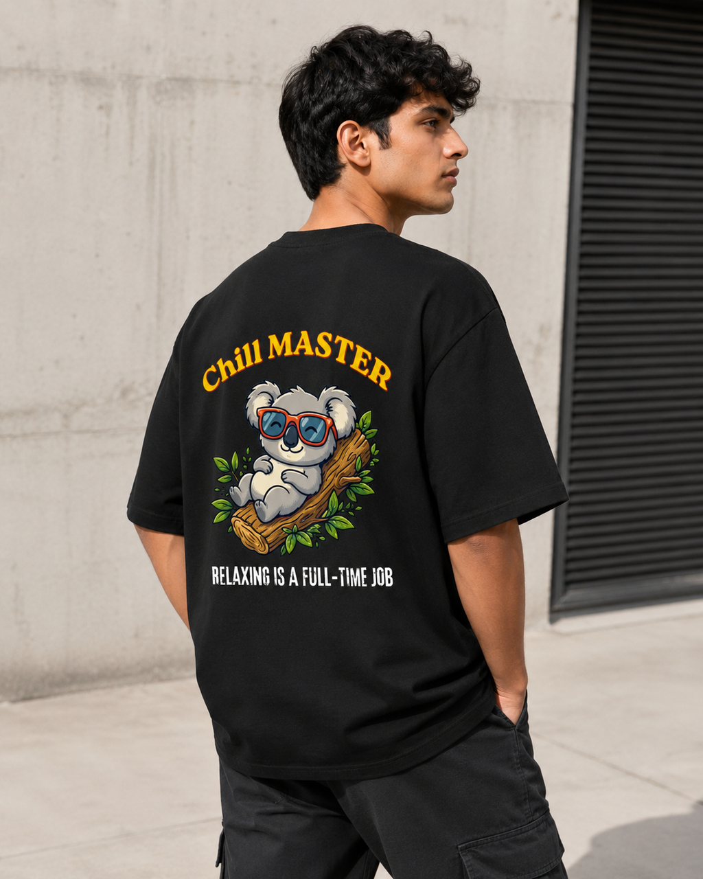 Chill Master Oversized T-Shirt | Relaxing Is A Full-Time Job Back Print Tee