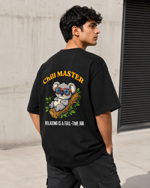 Chill Master Oversized T-Shirt | Relaxing Is A Full-Time Job Back Print Tee