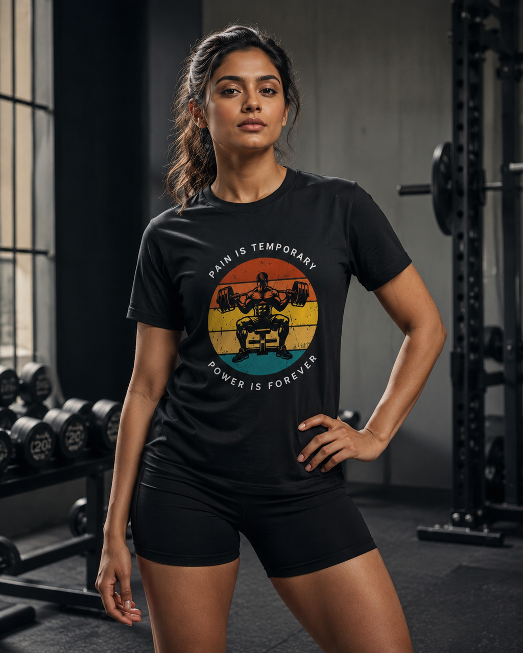 Pain Is Temporary, Power Is Forever T-Shirt | Gym Motivation Unisex Crew Tee