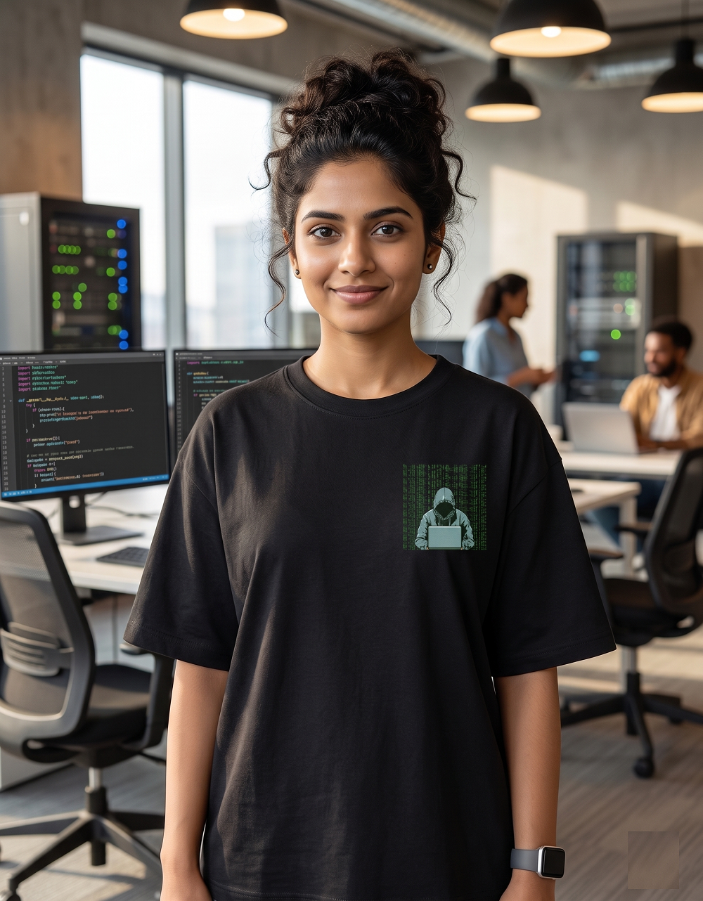 Progress Behind Silence Oversized T-Shirt | Coder & Hacker Back Print Streetwear Tee