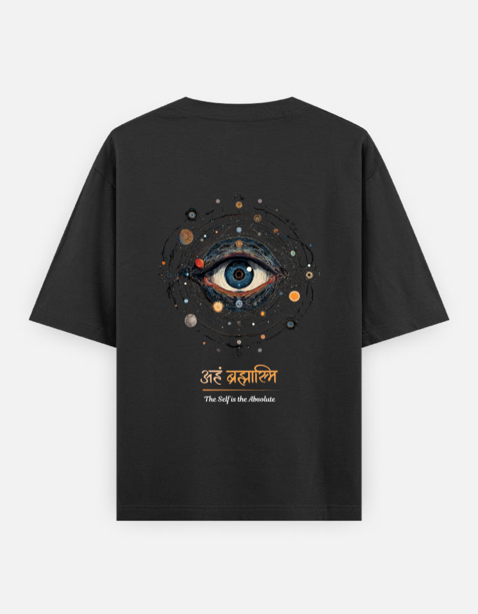 Aham Brahmasmi Back Print Oversized T-Shirt | Premium 240 GSM Spiritual Streetwear